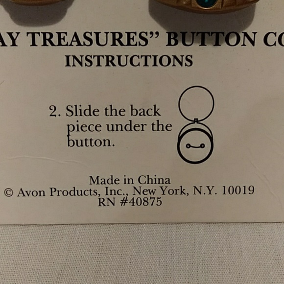 Vintage Avon Diane Von Furstenberg Button Covers NEW - Picture 4 of 5